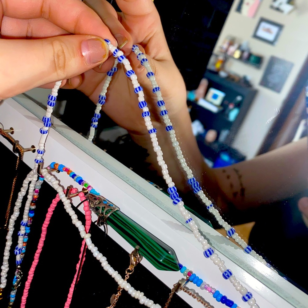 NECKLACE & EARRINGS💛💖🧿